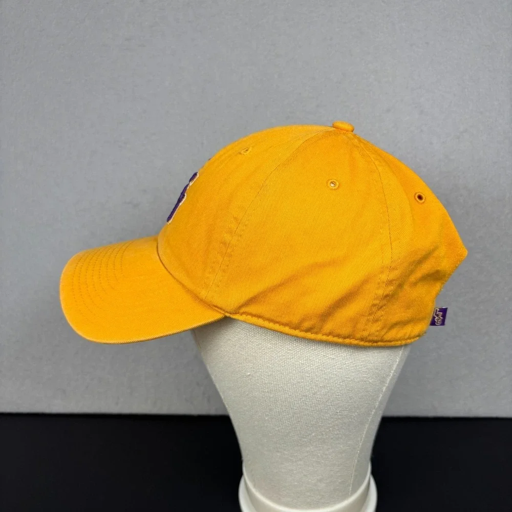 LSU Tigers '47 Brand Clean Up Hat Yellow Adjustable Baseball Cap Purple Logo